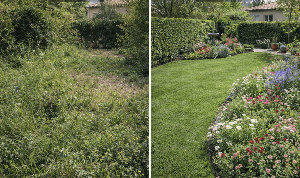 Avant après fleurs